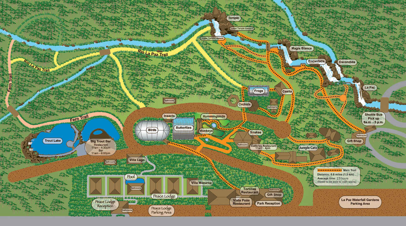 Map of the Waterfall Garden Park