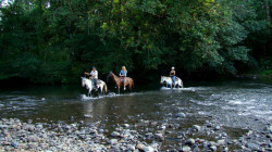 Crossing one of many rivers