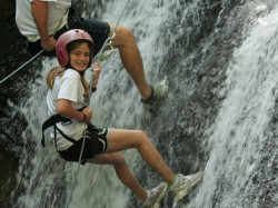 Older kids can also experience of rappelling down the side of a canyon